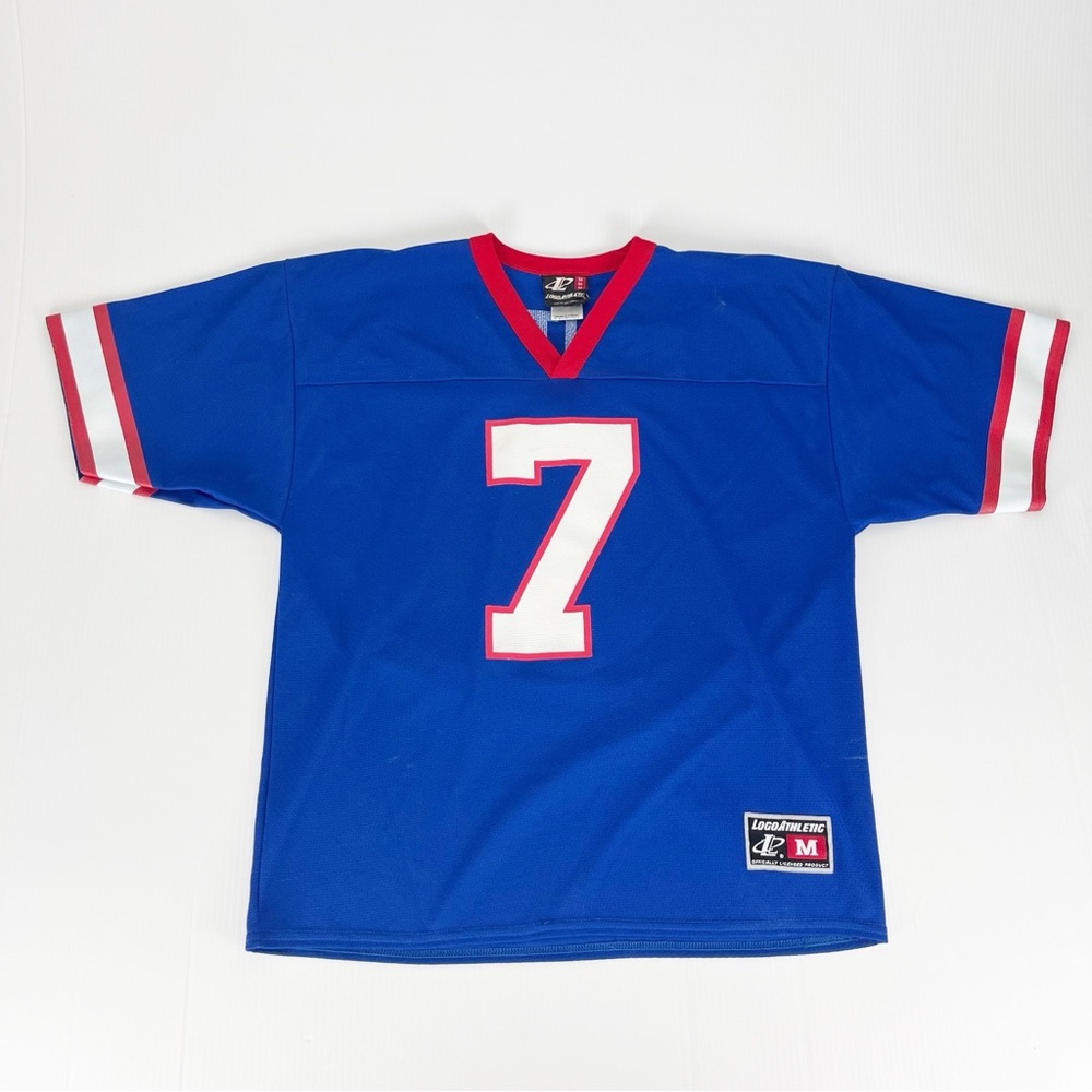 Vintage Logo Athletic Buffalo Bills Doug Flutie 7 Football Jersey Shirt Top